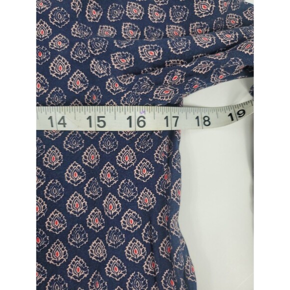 Beach Lunch Lounge Midi Smocked Tunic Dress Paisley Light Vicose XS Boho Chic‎ - Picture 6 of 8